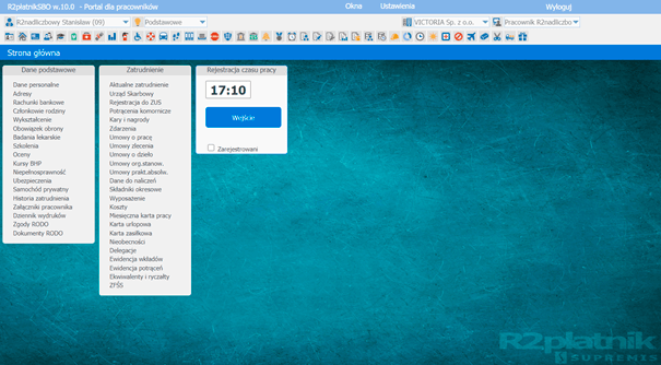Moduł samoobsługi pracowniczej