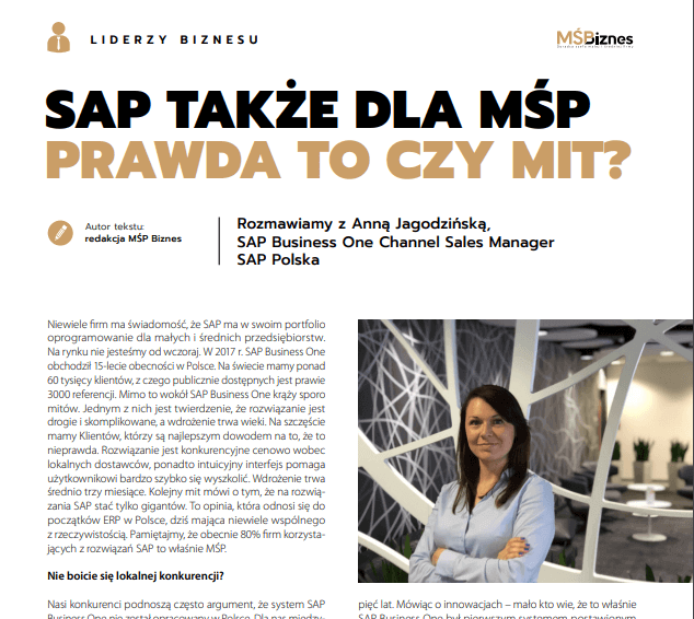 SAP także dla MŚP