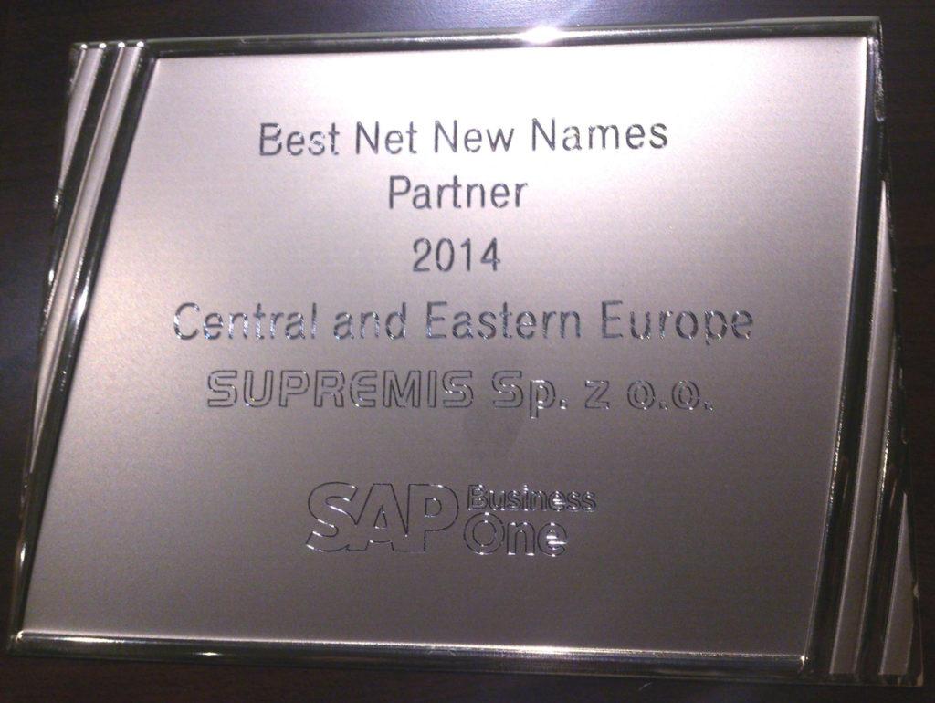 SUPREMIS SAP Award 2014