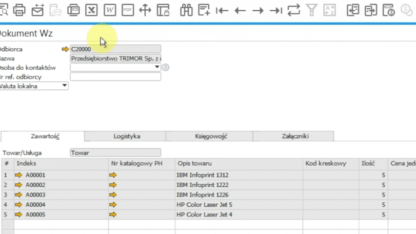 SAP Business One - Import i eksport plików Excel, Word i PDF