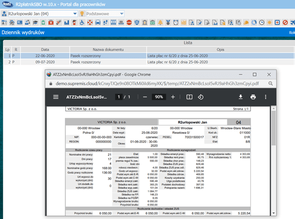 R2Płatnik - Wydruki