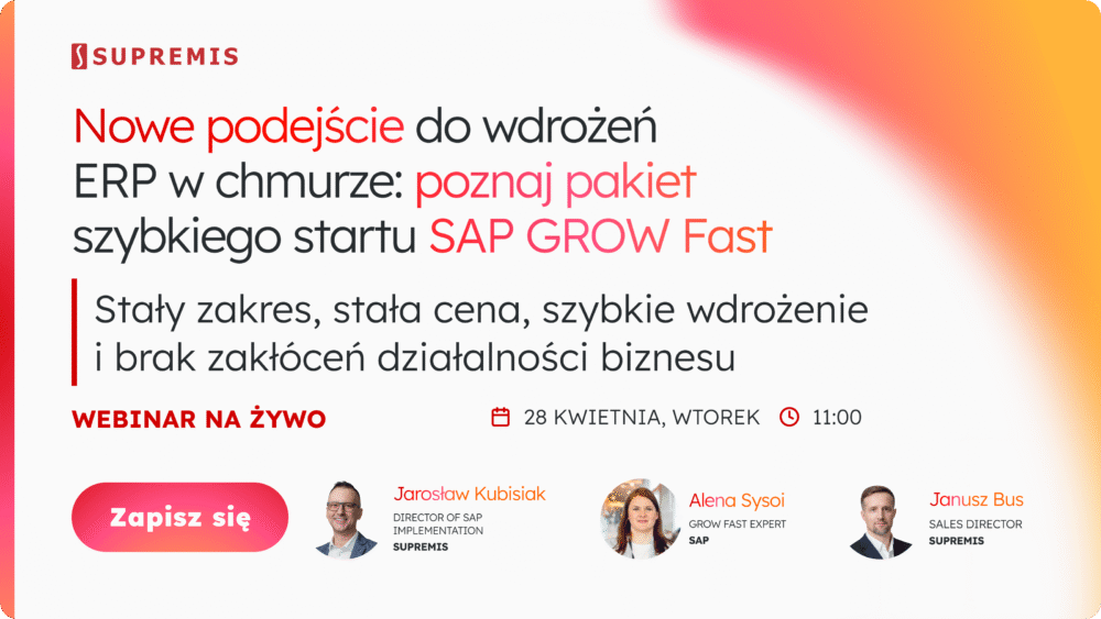 SAP GROW FAST SUPREMIS webinar